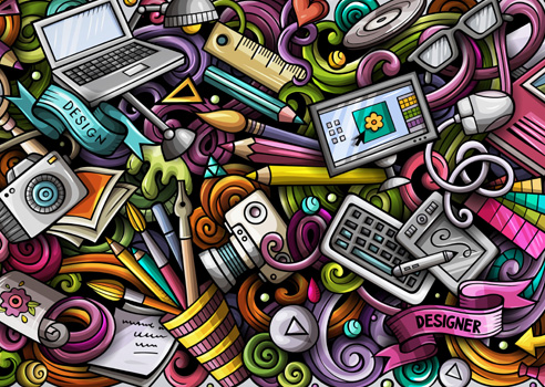 teacher in a school hallway